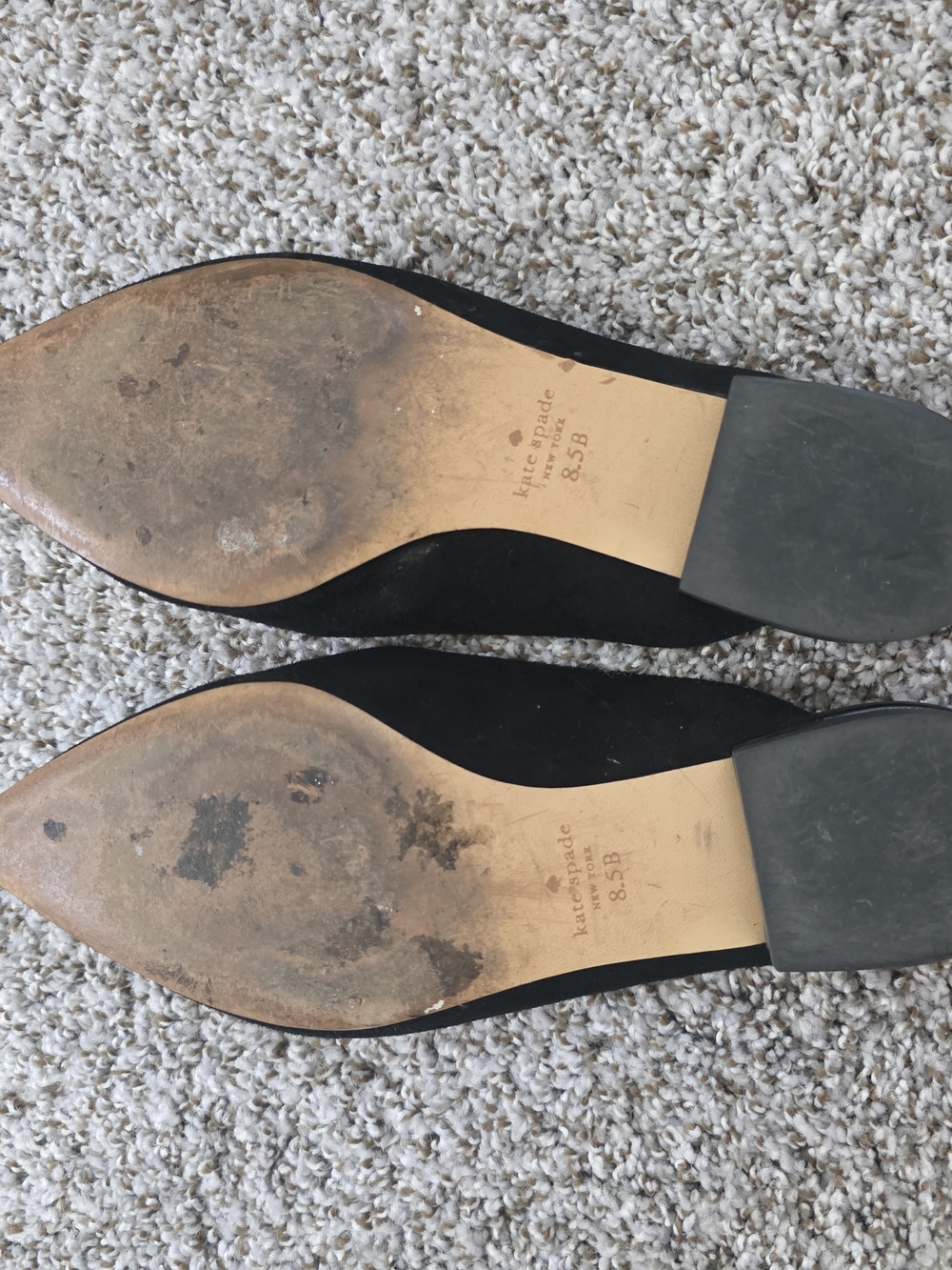 kate spade New York Black Suede Pointed-Toe Backless Mules - Picture 6 of 7